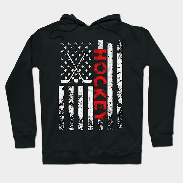 Hockey america flag Hoodie by Sendumerindu